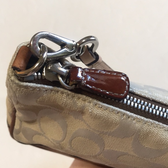 Rare Coach Y2K Demi Signature Monogram Mini Bag Vintage Baguette White Ivory 00β - Picture 15 of 17